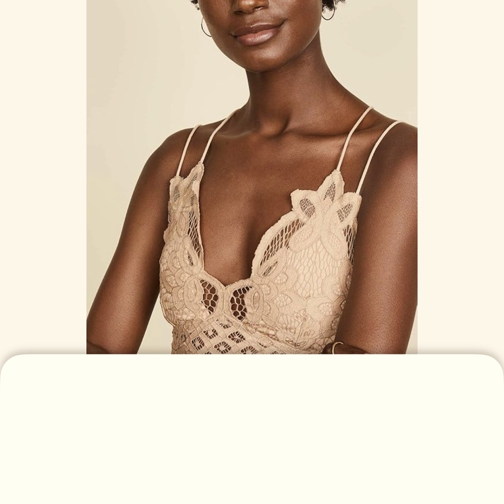 Free People Elegant White Lace Bralette